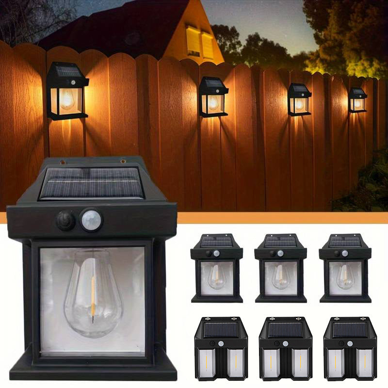 NNETM Solar Motion Sensor LED Lights, Wireless Outdoor Security