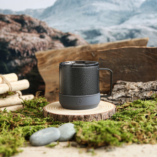 Black Camp Mug - Metallic Grey 10 OZ