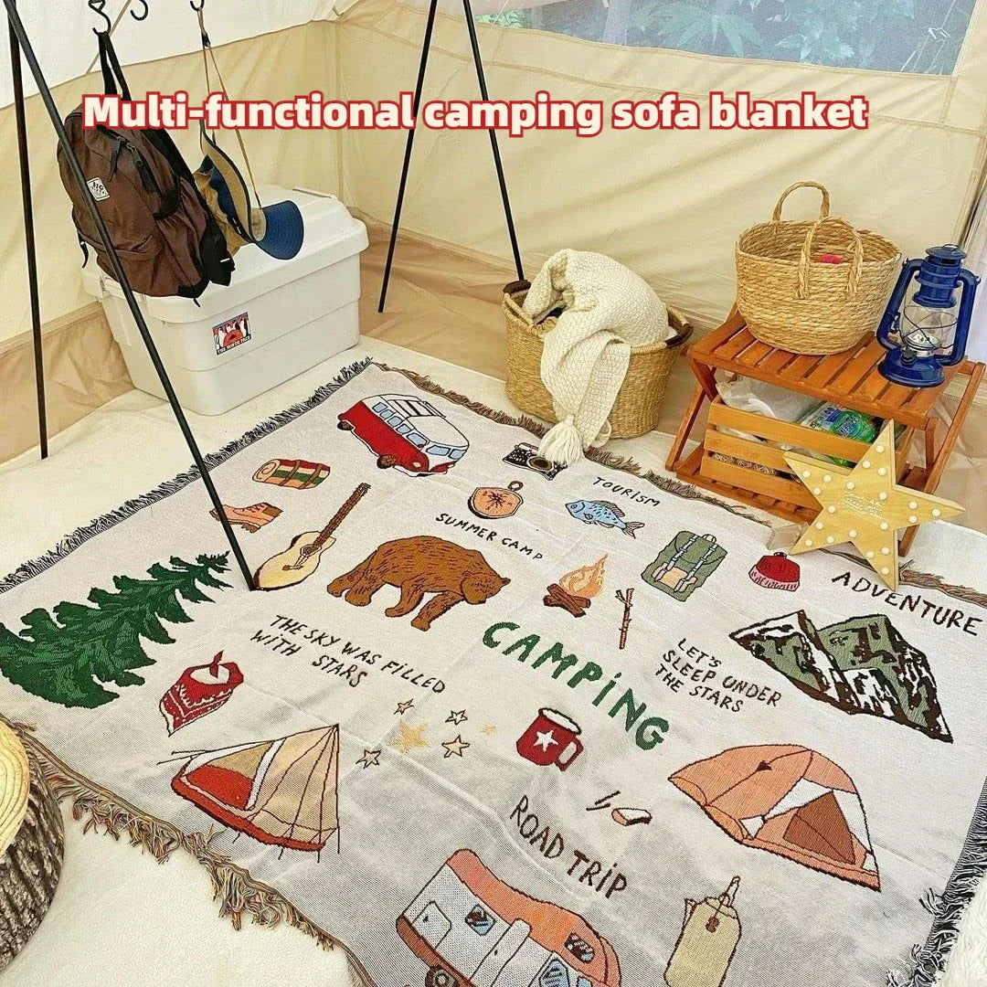 Squirrel Decorative Outdoor Camping Blanket